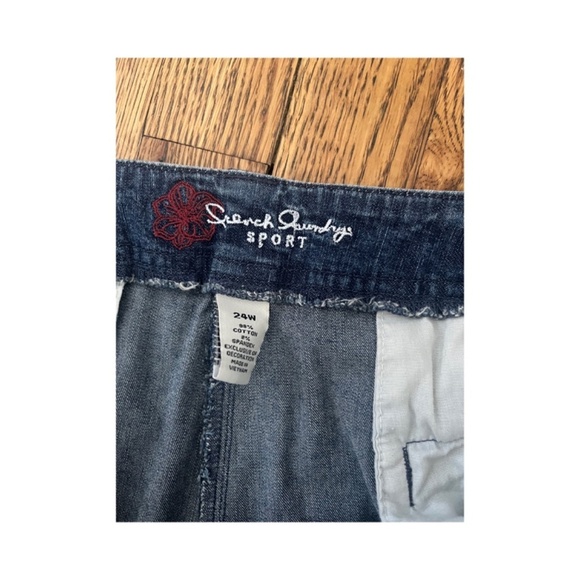 French Laundry Denim Bermuda stretch comfort weekend Athleisure shorts - Picture 3 of 3